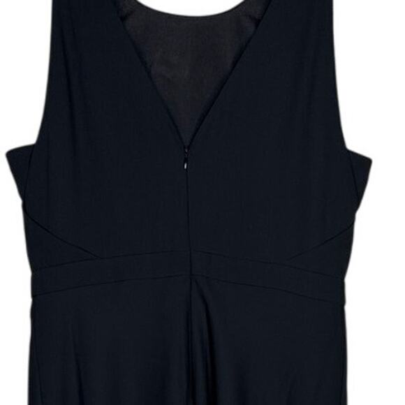 NWT J. Crew Flowy Sleeveless Sheath Midi Dress Lined V Back Zip Up 10 Black - Picture 9 of 15